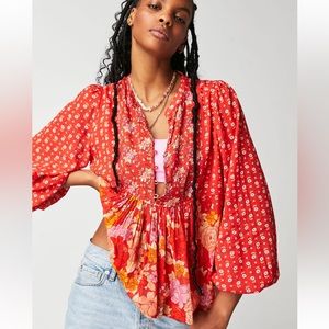 NWT - Spell Yellow Rose Boho Blouse